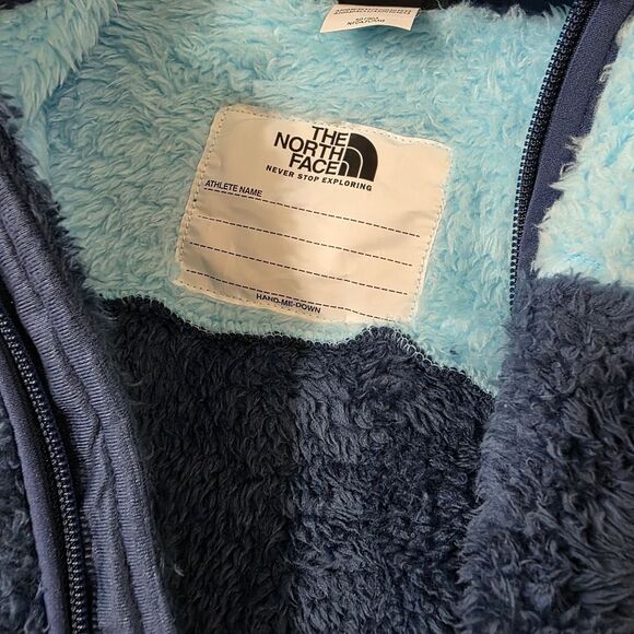 The North Face Baby Bear Campshire Bodysuit Blue White Size 12-18 M Months New - Picture 11 of 12